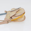 FENDI Zucchino Canvas Shoulder Bag Beige Gold Auth YKZ541A-5