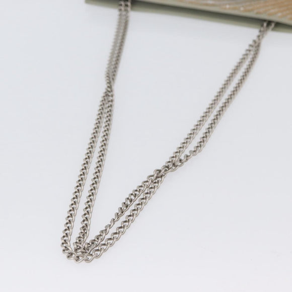 CHANEL Chain Shoulder Bag Sequin Greige Silver CC Auth YKZ542A