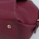 Salvatore Ferragamo Hand Bag Leather 2way Purple Gold Auth YKZ553-16