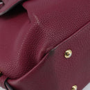 Salvatore Ferragamo Hand Bag Leather 2way Purple Gold Auth YKZ553-17