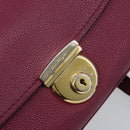 Salvatore Ferragamo Hand Bag Leather 2way Purple Gold Auth YKZ553-20