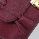 Salvatore Ferragamo Hand Bag Leather 2way Purple Gold Auth YKZ553-21