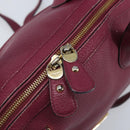 Salvatore Ferragamo Hand Bag Leather 2way Purple Gold Auth YKZ553-22