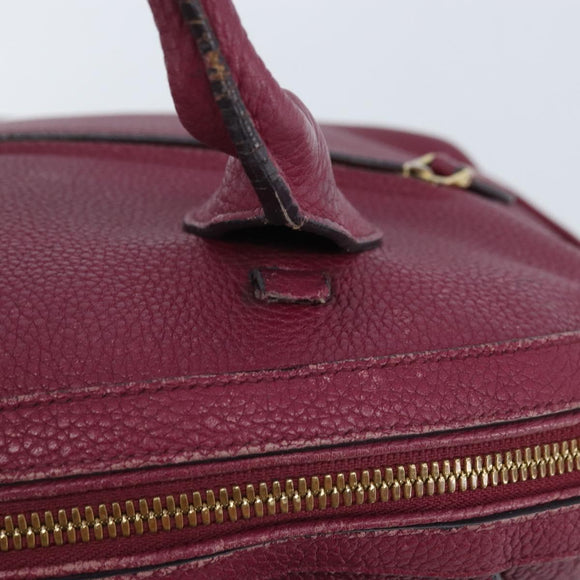 Salvatore Ferragamo Hand Bag Leather 2way Purple Gold Auth YKZ553