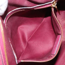 Salvatore Ferragamo Hand Bag Leather 2way Purple Gold Auth YKZ553-27