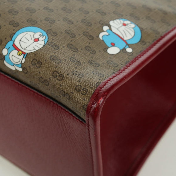 GUCCI GUCCI × Doraemon Micro GG Supreme Bag PVC 2way Beige 653952 Auth YKZ557SAM