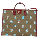 GUCCI GUCCI × Doraemon Micro GG Supreme Bag PVC 2way Beige 653952 Auth YKZ557SAM-13