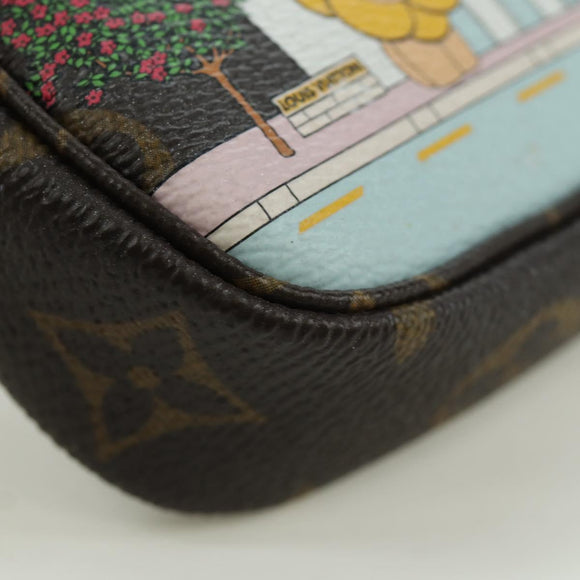 LOUIS VUITTON Monogram Vivienne Mini Pochette Accessoires M81633 Auth YKZ562SAM