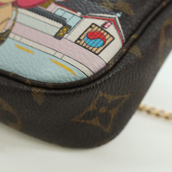 LOUIS VUITTON Monogram Vivienne Mini Pochette Accessoires M81633 Auth YKZ562SAM
