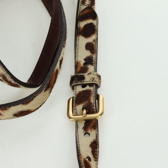 PRADA Hand Bag Unborn Calf Skin 2way Brown Auth YKZ564SAV