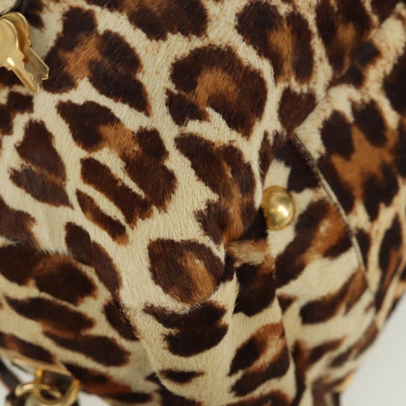 PRADA Hand Bag Unborn Calf Skin 2way Brown Auth YKZ564SAV
