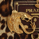 PRADA Hand Bag Unborn Calf Skin 2way Brown Auth YKZ564SAV-21