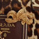 PRADA Hand Bag Unborn Calf Skin 2way Brown Auth YKZ564SAV-22