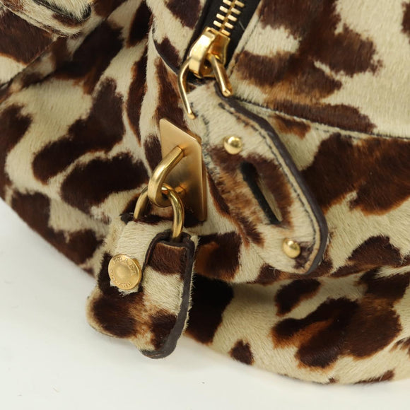 PRADA Hand Bag Unborn Calf Skin 2way Brown Auth YKZ564SAV