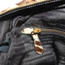 PRADA Hand Bag Unborn Calf Skin 2way Brown Auth YKZ564SAV-28