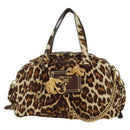 PRADA Hand Bag Unborn Calf Skin 2way Brown Auth YKZ564SAV-13