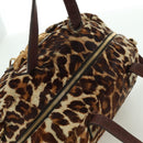 PRADA Hand Bag Unborn Calf Skin 2way Brown Auth YKZ564SAV-6
