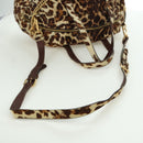 PRADA Hand Bag Unborn Calf Skin 2way Brown Auth YKZ564SAV-8