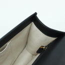 GUCCI Chain Web Sherry Line Shoulder Bag Leather Black Gold 432280 Auth YKZ566M-20