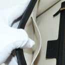 GUCCI Chain Web Sherry Line Shoulder Bag Leather Black Gold 432280 Auth YKZ566M-22