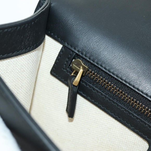 GUCCI Chain Web Sherry Line Shoulder Bag Leather Black Gold 432280 Auth YKZ566M