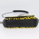 SAINT LAURENT Cassandra Chain Bag Harako leather Yellow Silver Auth YKZ569A-5