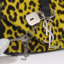 SAINT LAURENT Cassandra Chain Bag Harako leather Yellow Silver Auth YKZ569A-9