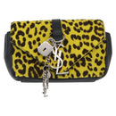 SAINT LAURENT Cassandra Chain Bag Harako leather Yellow Silver Auth YKZ569A-13
