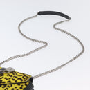 SAINT LAURENT Cassandra Chain Bag Harako leather Yellow Silver Auth YKZ569A-14