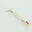 CHANEL COCO Mark Camellia Pierce plastic White CC Auth YKZ574M-10
