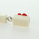 CHANEL COCO Mark Camellia Pierce plastic White CC Auth YKZ574M-7