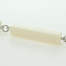 CHANEL COCO Mark Camellia Pierce plastic White CC Auth YKZ574M-8