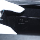 LOEWE Postal Hand Bag Leather 2way Black Silver Auth YKZ578A-19
