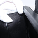 LOEWE Postal Hand Bag Leather 2way Black Silver Auth YKZ578A-12