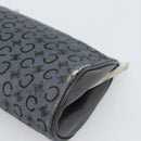 CELINE C Macadam Canvas Shoulder Bag Gray Silver Auth YKZ580-6
