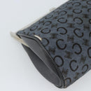 CELINE C Macadam Canvas Shoulder Bag Gray Silver Auth YKZ580-15