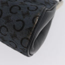 CELINE C Macadam Canvas Shoulder Bag Gray Silver Auth YKZ580-16