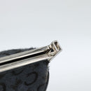 CELINE C Macadam Canvas Shoulder Bag Gray Silver Auth YKZ580-17