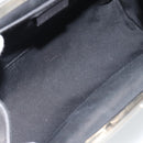 CELINE C Macadam Canvas Shoulder Bag Gray Silver Auth YKZ580-10