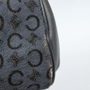 CELINE C Macadam Canvas Shoulder Bag Gray Silver Auth YKZ580-12