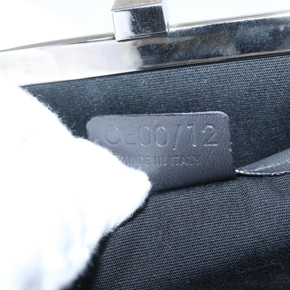 CELINE C Macadam Canvas Shoulder Bag Gray Silver Auth YKZ580