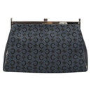 CELINE C Macadam Canvas Shoulder Bag Gray Silver Auth YKZ580-13