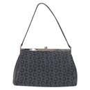 CELINE C Macadam Canvas Shoulder Bag Gray Silver Auth YKZ580-13