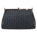 CELINE C Macadam Canvas Shoulder Bag Gray Silver Auth YKZ580-2