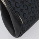 CELINE C Macadam Canvas Shoulder Bag Gray Silver Auth YKZ580-3