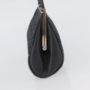 CELINE C Macadam Canvas Shoulder Bag Gray Silver Auth YKZ580-4