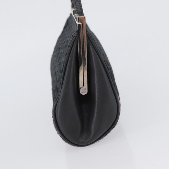 CELINE C Macadam Canvas Shoulder Bag Gray Silver Auth YKZ580