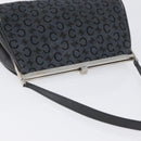 CELINE C Macadam Canvas Shoulder Bag Gray Silver Auth YKZ580-7