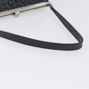 CELINE C Macadam Canvas Shoulder Bag Gray Silver Auth YKZ580-8