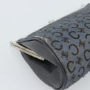 CELINE C Macadam Canvas Shoulder Bag Gray Silver Auth YKZ580-14